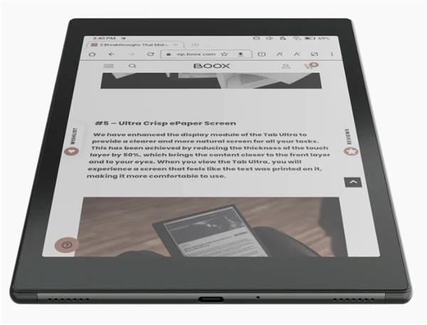 eBookReader Onyx BOOX Tab Mini C farveskærm design